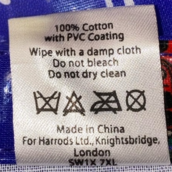 Harrods Teddy Bear Small Blue Tote Bag with London Icons - Picture 6 of 6